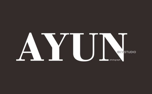 简约大气的AYUN摄影工作室logo设计