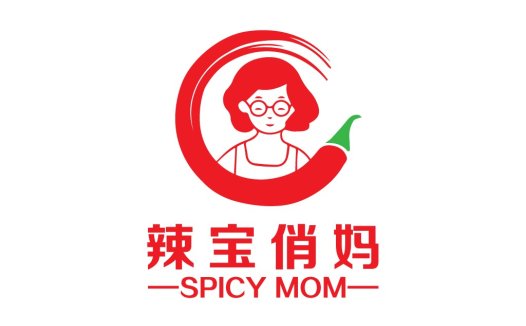 辣妈logo设计：辣妈俏俏妈品牌标识