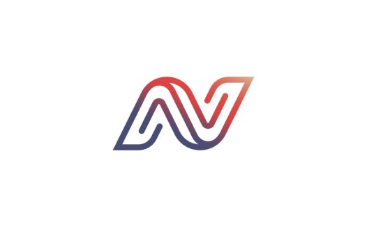 现代简约风格的字母N logo设计