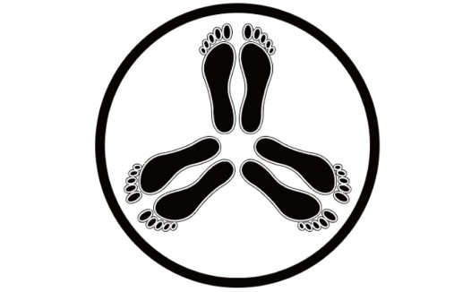 和平与和谐的脚印logo设计