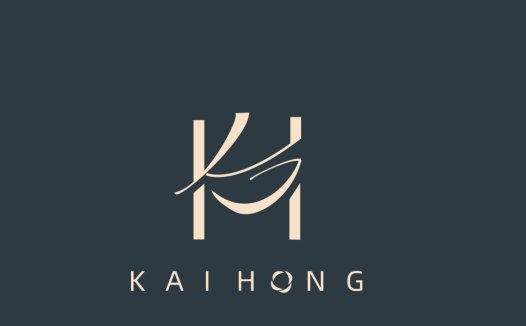 简约优雅的K字母标志设计