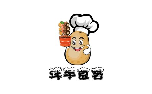 创意土豆串烧店logo设计