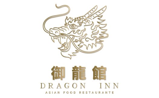 龙形图案设计:亚洲餐厅logo