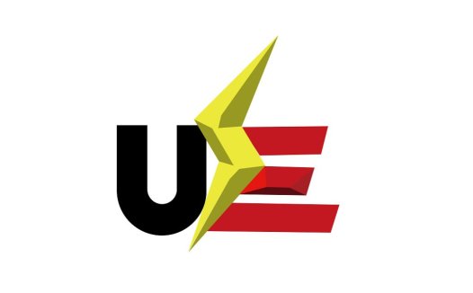 UE闪电logo设计-现代科技企业标识