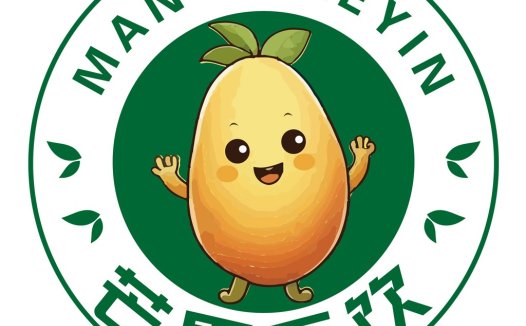 芒果主题卡通形象logo设计