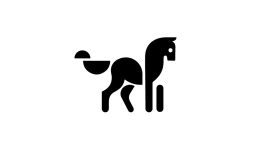 简约马形logo设计