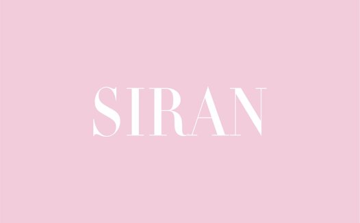 简约优雅粉色背景SIRAN logo设计