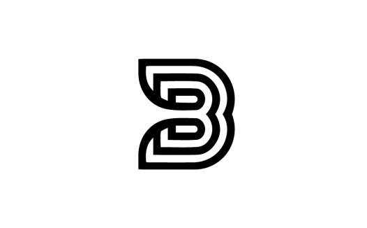 极简线条字母B logo设计