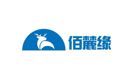 蓝色鹿头logo设计