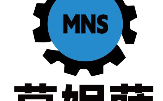 MNS系统logo设计:机械齿轮与简洁文字的完美结合