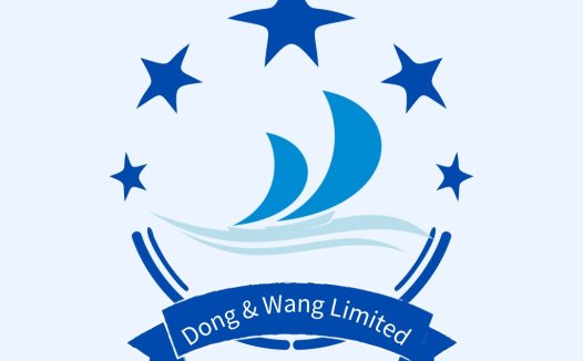 蓝色星星与帆船的优雅logo设计
