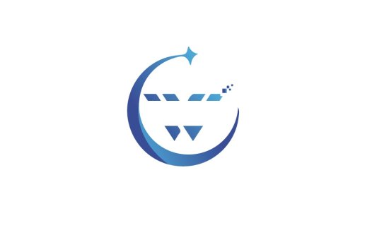 简洁现代的蓝色循环箭头logo设计