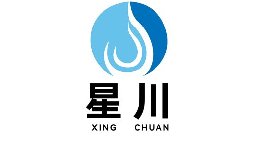 蓝色水滴形logo设计