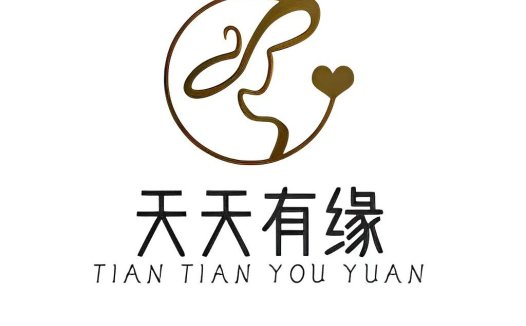 简约优雅的金色心形Logo设计