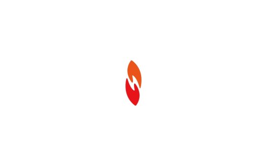 火焰形状的现代logo设计