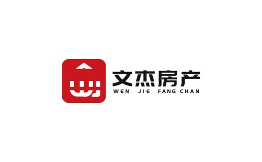 文杰房产logo设计:简洁现代的房地产品牌标识