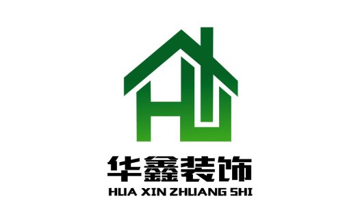 简约绿色房顶logo设计