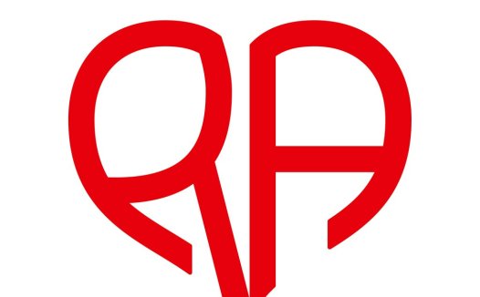 心形字母RA logo设计