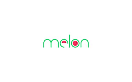 清新水果风melon logo设计