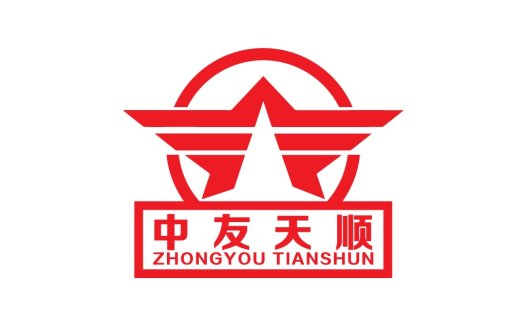 中友天顺logo设计：红色翅膀与中文标识的完美结合