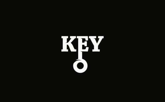 简约钥匙图标logo设计