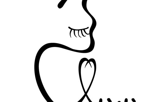 简约线条女性头像logo设计