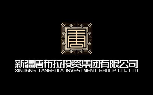 简约大方的金色方框logo设计