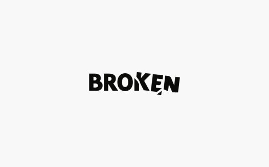 简约风格BROKEN字体设计