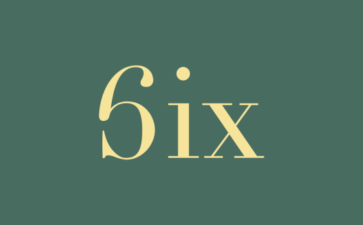 简约数字6设计logo