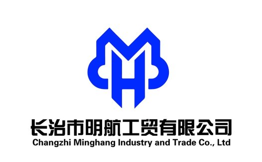 现代简洁蓝色字母M标志设计