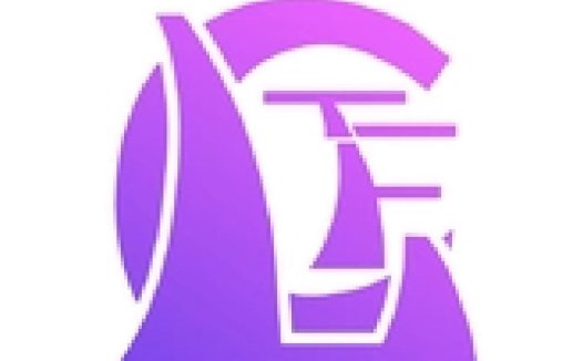 紫色渐变几何图形logo设计