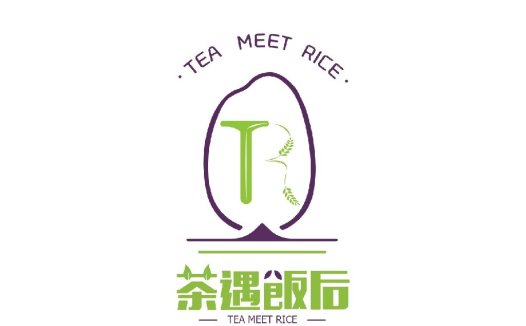 茶遇饭后logo设计