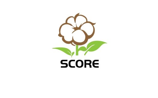 棉花图案与叶子结合的简约logo设计