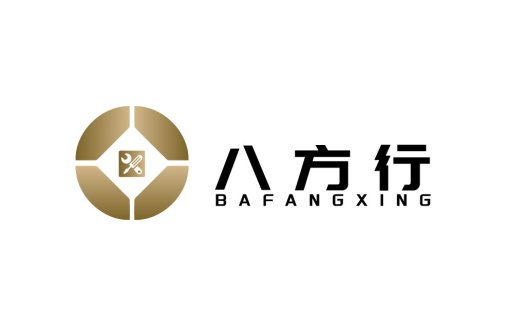 现代简约风格的八方行logo设计
