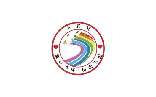 彩虹心形logo设计:儿童教育机构