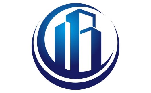 现代建筑风格的圆形logo设计