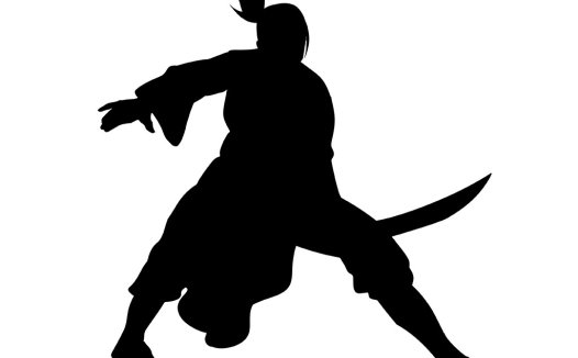 武术剪影logo设计