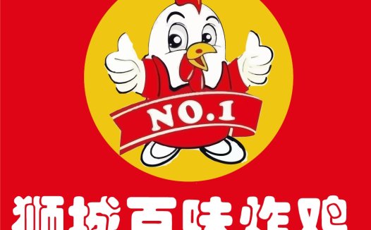 卡通鸡头像logo设计:红黄配色,传达美味与信任