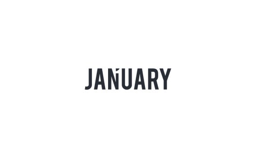 简约现代风格的January月历logo设计