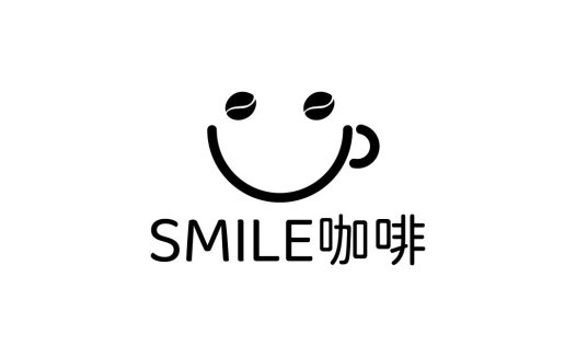 微笑咖啡豆logo设计