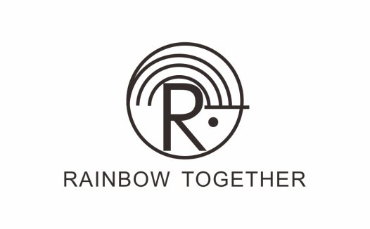 彩虹元素R字母logo设计