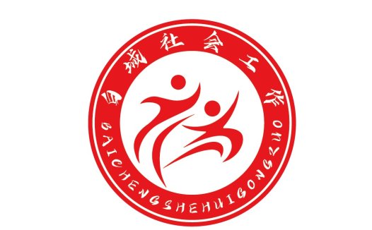 红色圆圈内人形图案的logo设计