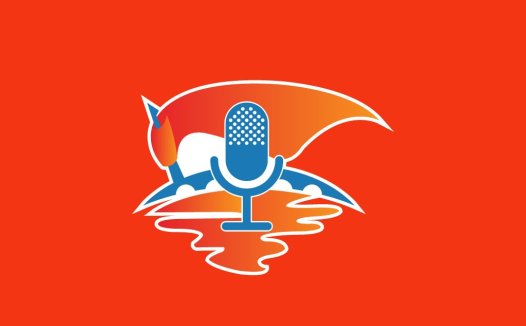 创意麦克风与火焰Logo设计
