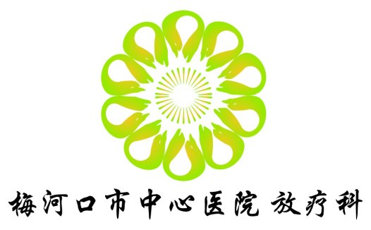 绿色渐变花瓣放射性logo设计