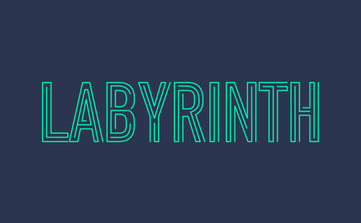 Labyrinth Logo设计:简洁线条与深邃背景的完美结合