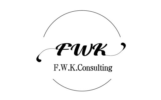简约时尚的FWWK咨询公司logo设计