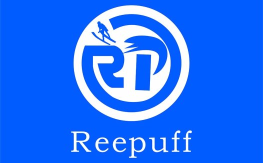 滑雪运动主题的Reepuff Logo设计