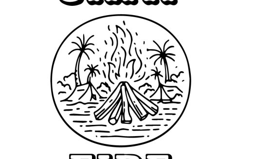 露营火堆主题logo设计