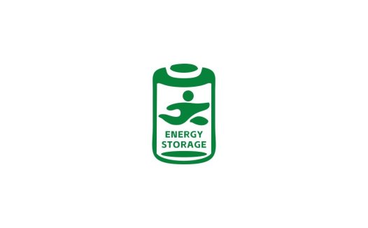 绿色电池能量存储logo设计