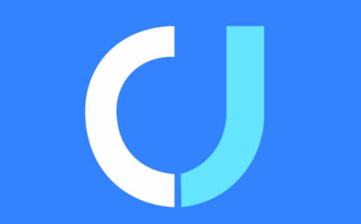 简洁现代的蓝色渐变圆角logo设计